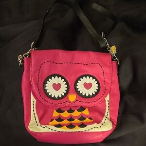 Pink Owl Crossbody Bag betsey johnson